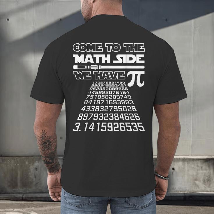 Come To The Math Side We Have Pie Shirt Pi Day Teacher Men's Back Print T-Shirt, gift for family, gift for coworker Come To The Math Side We Have Pie Shirt Pi Day Teacher Men's Back Print T-Shirt, gift for family, gift for coworker