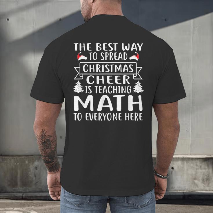 Math Teacher Christmas Mathematics Teacher Men's Back Print T-Shirt, gift for family, gift for coworker Math Teacher Christmas Mathematics Teacher Men's Back Print T-Shirt, gift for family, gift for coworker