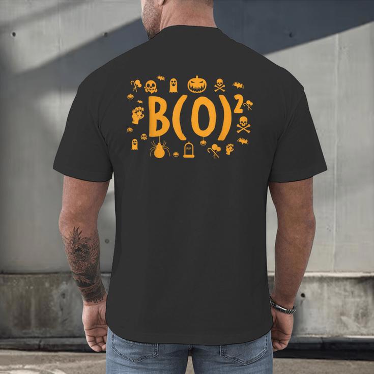 Math Teacher Halloween Mathematician Math Lover Boo Men's Back Print T-Shirt, gift for family, gift for coworker
