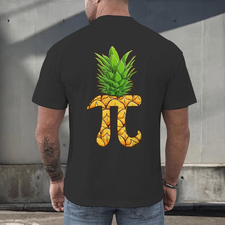 Math Teacher Hawaiian Shirts Pineapple Pi Day Symbol Men's Back Print T-Shirt, gift for family, gift for coworker