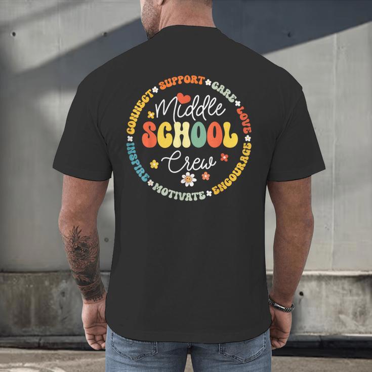 Middle School Crew Back To School For Teacher Men's Back Print T-Shirt, gift for family, gift for coworker Middle School Crew Back To School For Teacher Men's Back Print T-Shirt, gift for family, gift for coworker