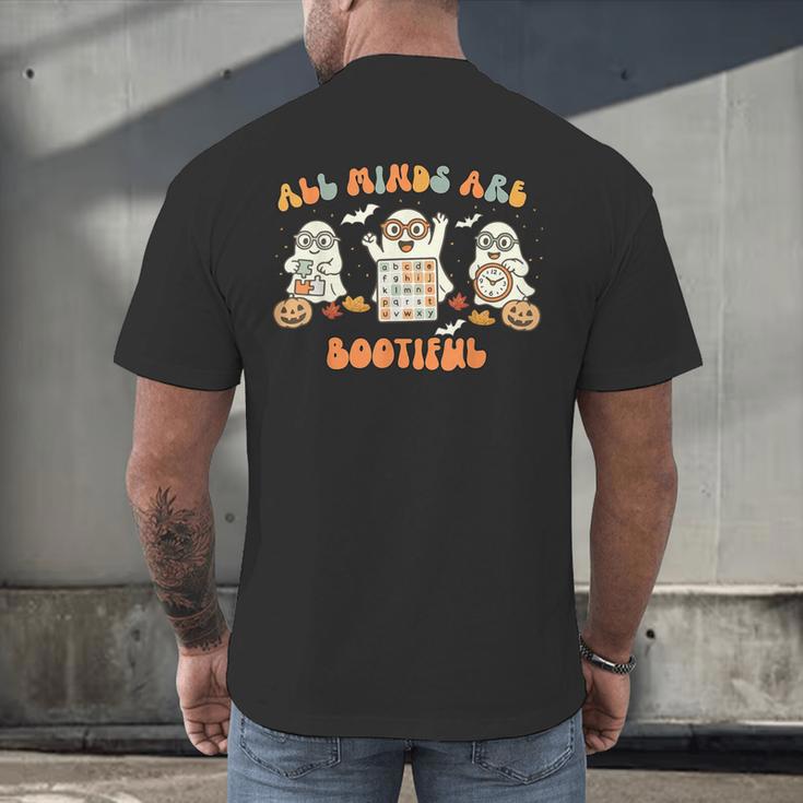 All Minds Are Bootiful Special Education Teacher Halloween Men's Back Print T-Shirt, gift for family, gift for coworker All Minds Are Bootiful Special Education Teacher Halloween Men's Back Print T-Shirt, gift for family, gift for coworker