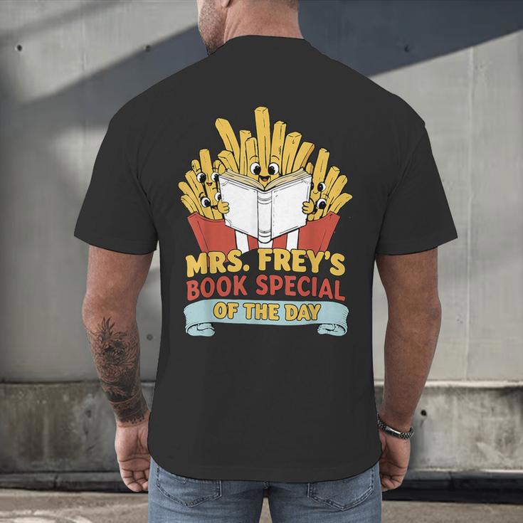 Mrs Frey Book Special Reading Elementary Teacher Men's Back Print T-Shirt, gift for family, gift for coworker Mrs Frey Book Special Reading Elementary Teacher Men's Back Print T-Shirt, gift for family, gift for coworker