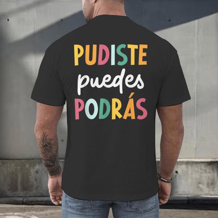 Multilingual Hispanic Heritage Spanish Teacher Maestra Men's Back Print T-Shirt, gift for family, gift for coworker Multilingual Hispanic Heritage Spanish Teacher Maestra Men's Back Print T-Shirt, gift for family, gift for coworker