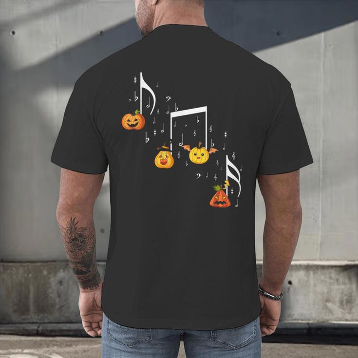 Music Note Pumpkin Fall Music Teacher Halloween Costume Men's Back Print T-Shirt, gift for family, gift for coworker Music Note Pumpkin Fall Music Teacher Halloween Costume Men's Back Print T-Shirt, gift for family, gift for coworker