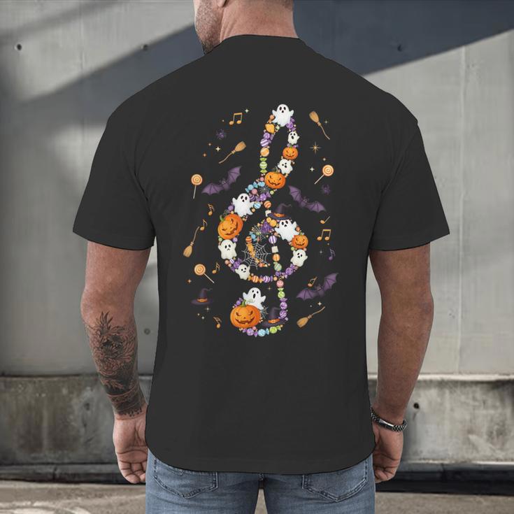 Music Note Symbol Halloween For Music Teacher Musicians Men's Back Print T-Shirt, gift for family, gift for coworker Music Note Symbol Halloween For Music Teacher Musicians Men's Back Print T-Shirt, gift for family, gift for coworker
