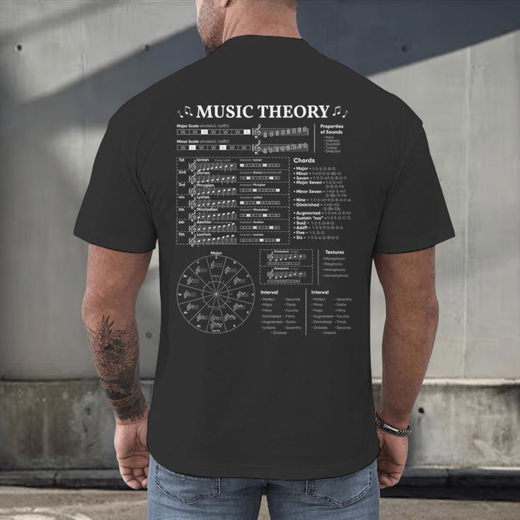 Music Theory Music Teacher Musician Learning School Men's Back Print T-Shirt, gift for family, gift for coworker