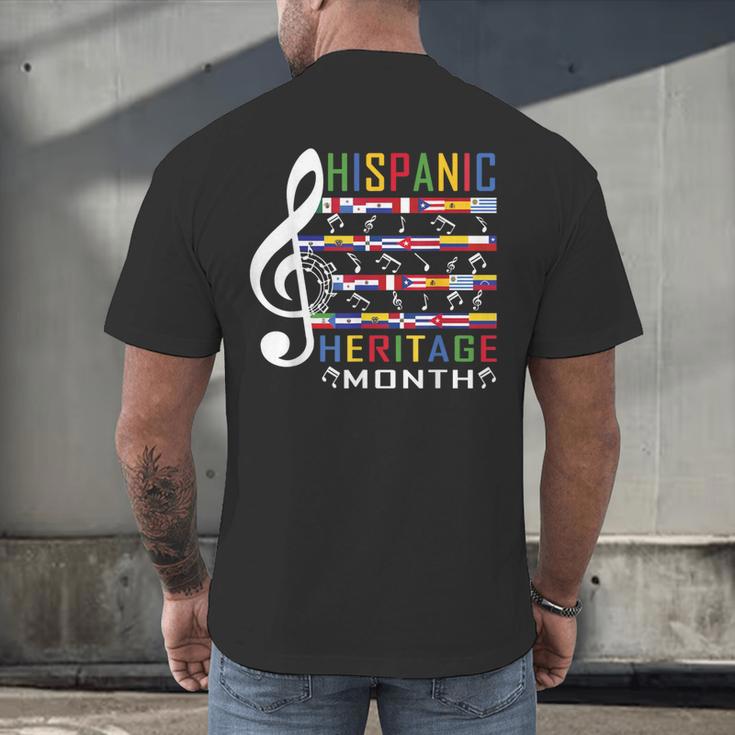Music Teacher Kid National Hispanic Heritage Month Men's Back Print T-Shirt, gift for family, gift for coworker Music Teacher Kid National Hispanic Heritage Month Men's Back Print T-Shirt, gift for family, gift for coworker