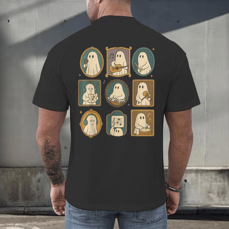 Music Teacher Orchestra Spooky Halloween Ghost Band Men's Back Print T-Shirt, gift for family, gift for coworker Music Teacher Orchestra Spooky Halloween Ghost Band Men's Back Print T-Shirt, gift for family, gift for coworker