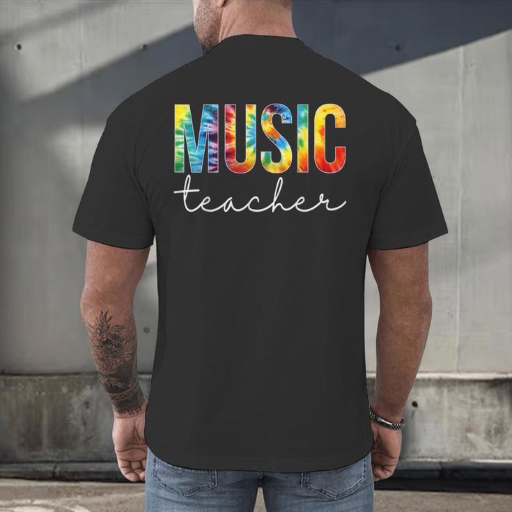 Music Teacher Tie Dye Appreciation Day Hello Back To School Men Women Men's Back Print T-Shirt, gift for family, gift for coworker Music Teacher Tie Dye Appreciation Day Hello Back To School Men Women Men's Back Print T-Shirt, gift for family, gift for coworker