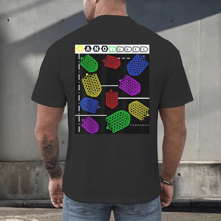 Nerdy Forms Nanotubes Chemistry Teacher Geek Men's Back Print T-Shirt, gift for family, gift for coworker