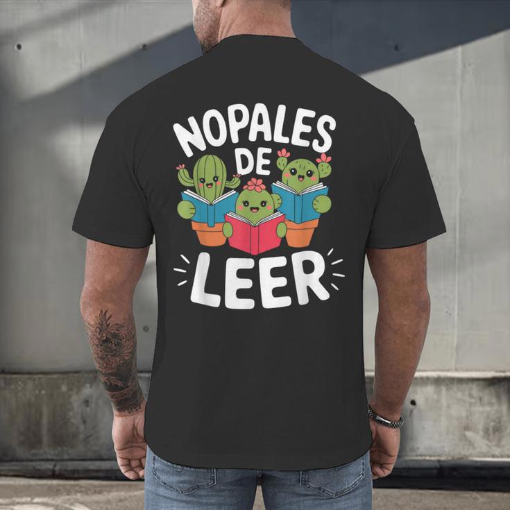 Nopales De Leer Bilingual Teacher Maestra Spanish Teacher Men's Back Print T-Shirt, gift for family, gift for coworker Nopales De Leer Bilingual Teacher Maestra Spanish Teacher Men's Back Print T-Shirt, gift for family, gift for coworker