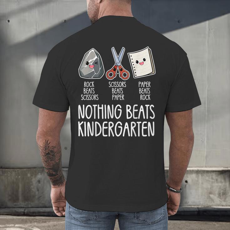 Nothing Beats Kindergarten Back To School Kid Teacher Men's Back Print T-Shirt, gift for family, gift for coworker Nothing Beats Kindergarten Back To School Kid Teacher Men's Back Print T-Shirt, gift for family, gift for coworker