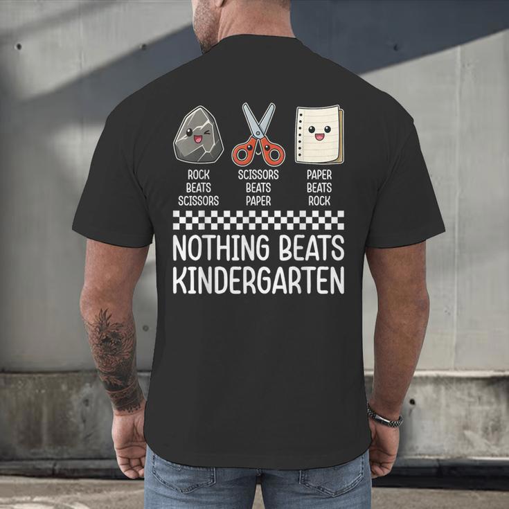 Nothing Beats Kindergarten Back To School Kids Teacher Men's Back Print T-Shirt, gift for family, gift for coworker Nothing Beats Kindergarten Back To School Kids Teacher Men's Back Print T-Shirt, gift for family, gift for coworker