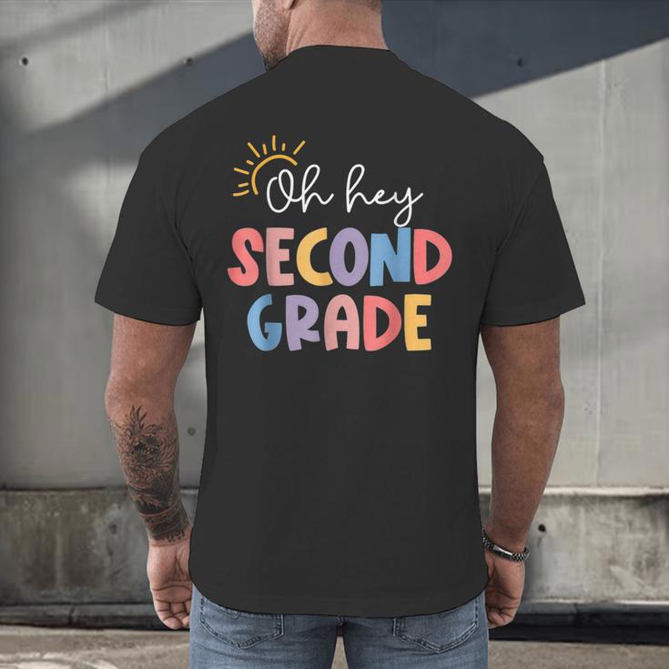Oh Hey Second Grade First Day Of Teacher Girls Boys Kids Men's Back Print T-Shirt, gift for family, gift for coworker