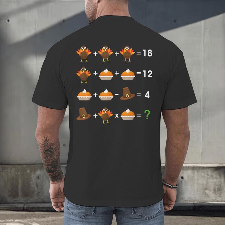 Order Of Operations Thanksgiving Quiz Math Teacher Men's Back Print T-Shirt, gift for family, gift for coworker Order Of Operations Thanksgiving Quiz Math Teacher Men's Back Print T-Shirt, gift for family, gift for coworker