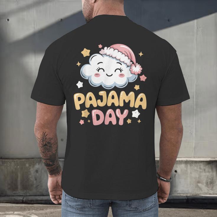 Pajama Day School Spirit Week Fun Cloud Teacher Men's Back Print T-Shirt, gift for family, gift for coworker
