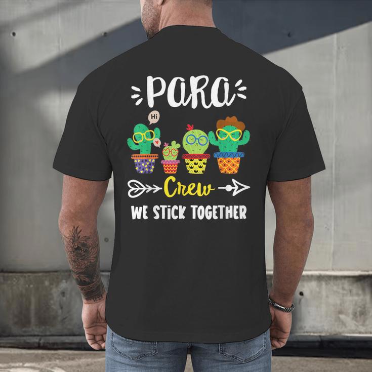 PARA Crew School Cactus Team PARA Teacher Squad For Men Women Kids Men's Back Print T-Shirt, gift for family, gift for coworker