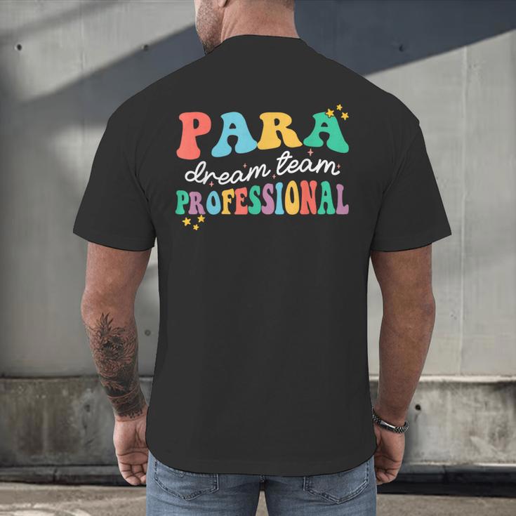 Para Paraprofessional Dream Crew Team Back To School Teacher Men's Back Print T-Shirt, gift for family, gift for coworker Para Paraprofessional Dream Crew Team Back To School Teacher Men's Back Print T-Shirt, gift for family, gift for coworker