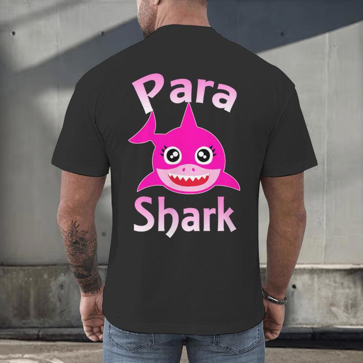 Para Shark Paraprofessional Female Teacher Men's Back Print T-Shirt, gift for family, gift for coworker Para Shark Paraprofessional Female Teacher Men's Back Print T-Shirt, gift for family, gift for coworker