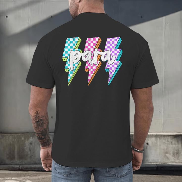 Para Squad Paraprofessional Teacher Lightning Bolt Men's Back Print T-Shirt, gift for family, gift for coworker