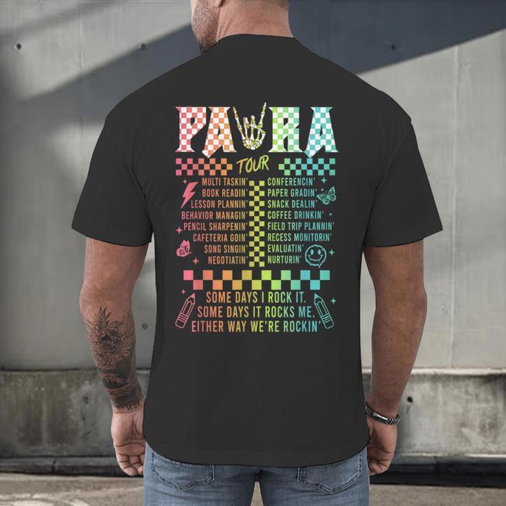 Para Tour Paraprofessional Squad Rock Teacher Back To School Men's Back Print T-Shirt, gift for family, gift for coworker Para Tour Paraprofessional Squad Rock Teacher Back To School Men's Back Print T-Shirt, gift for family, gift for coworker