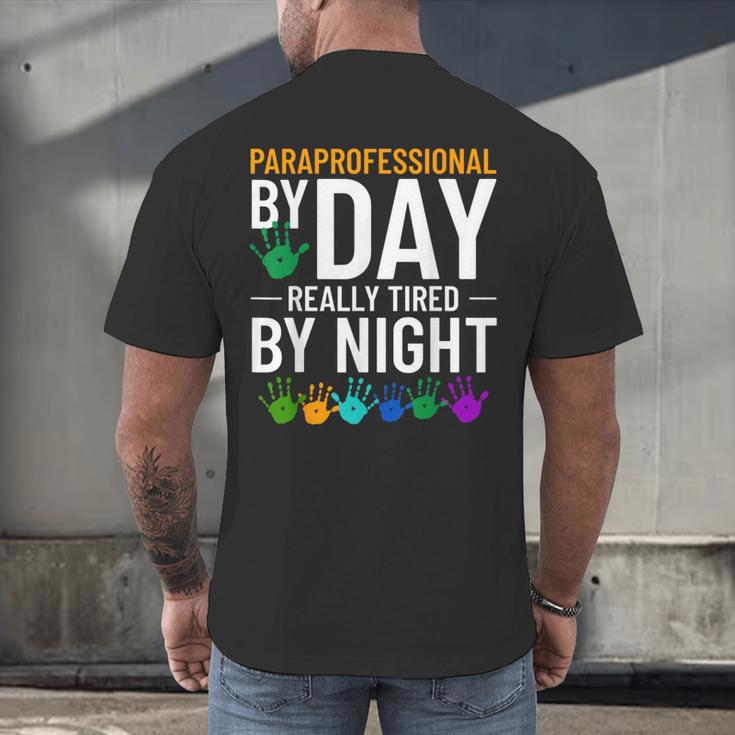 Paraprofessional Educator Teacher Para Classroom Assistant Men's Back Print T-Shirt, gift for family, gift for coworker