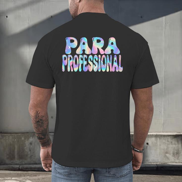 Paraprofessional Groovy Back To School Cute Teachers Women Men's Back Print T-Shirt, gift for family, gift for coworker Paraprofessional Groovy Back To School Cute Teachers Women Men's Back Print T-Shirt, gift for family, gift for coworker
