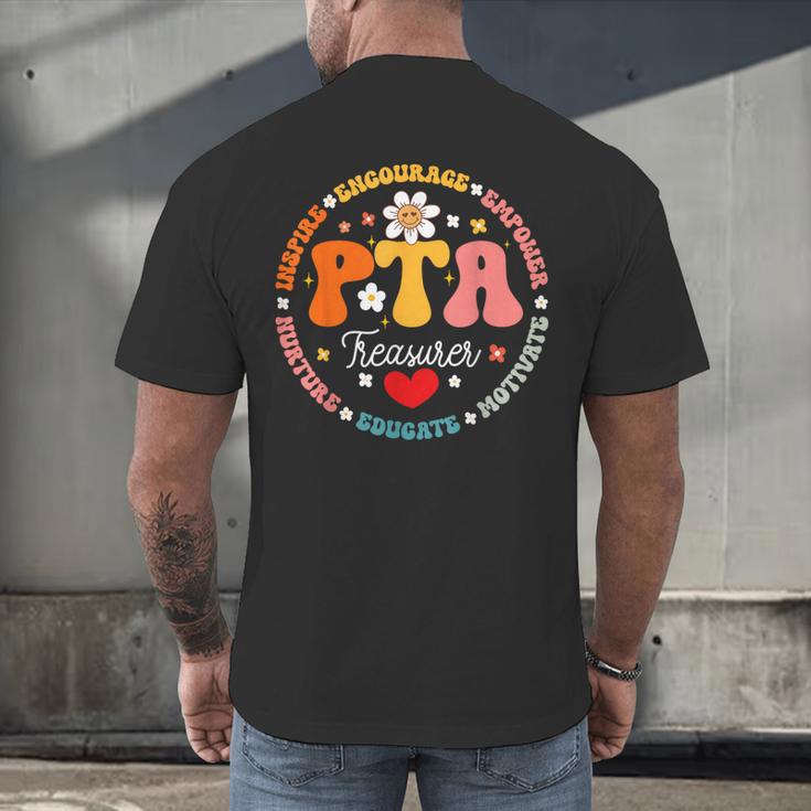 Parents Teacher Association Team Supporter PTA Treasurer For Men Women Girls Kids Men's Back Print T-Shirt, gift for family, gift for coworker