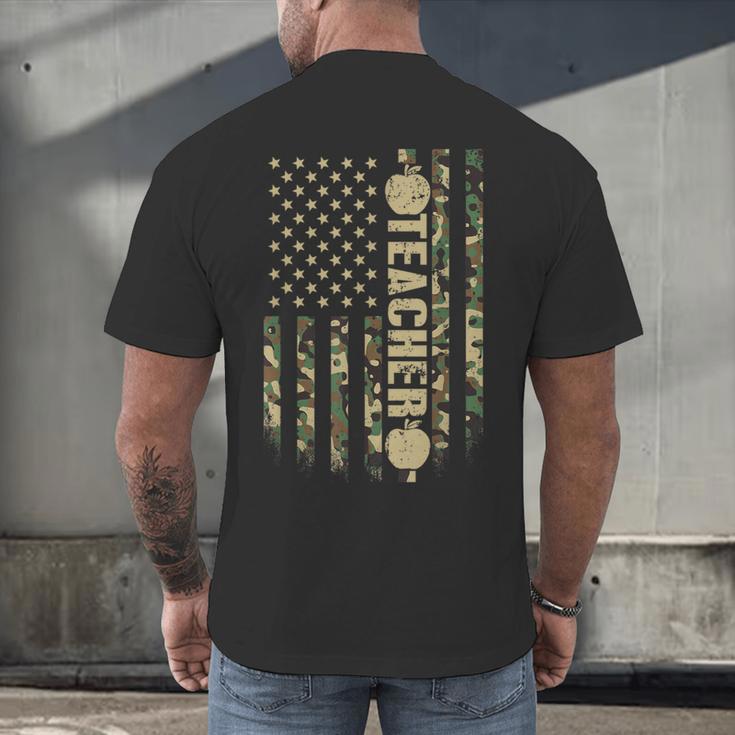 Patriotic Teacher American Flag Camouflage 4th Of July Camo Men's Back Print T-Shirt, gift for family, gift for coworker Patriotic Teacher American Flag Camouflage 4th Of July Camo Men's Back Print T-Shirt, gift for family, gift for coworker