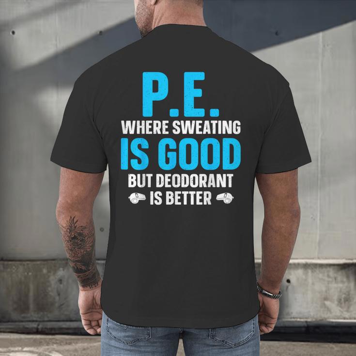 PE Teacher Art For Men Women Gym Teacher Appreciation Men's Back Print T-Shirt, gift for family, gift for coworker PE Teacher Art For Men Women Gym Teacher Appreciation Men's Back Print T-Shirt, gift for family, gift for coworker