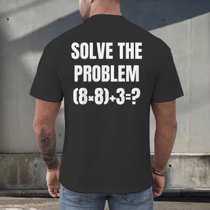 PEMDAS Math Problem 67 Meme Elementary Teacher Joke Men's Back Print T-Shirt, gift for family, gift for coworker