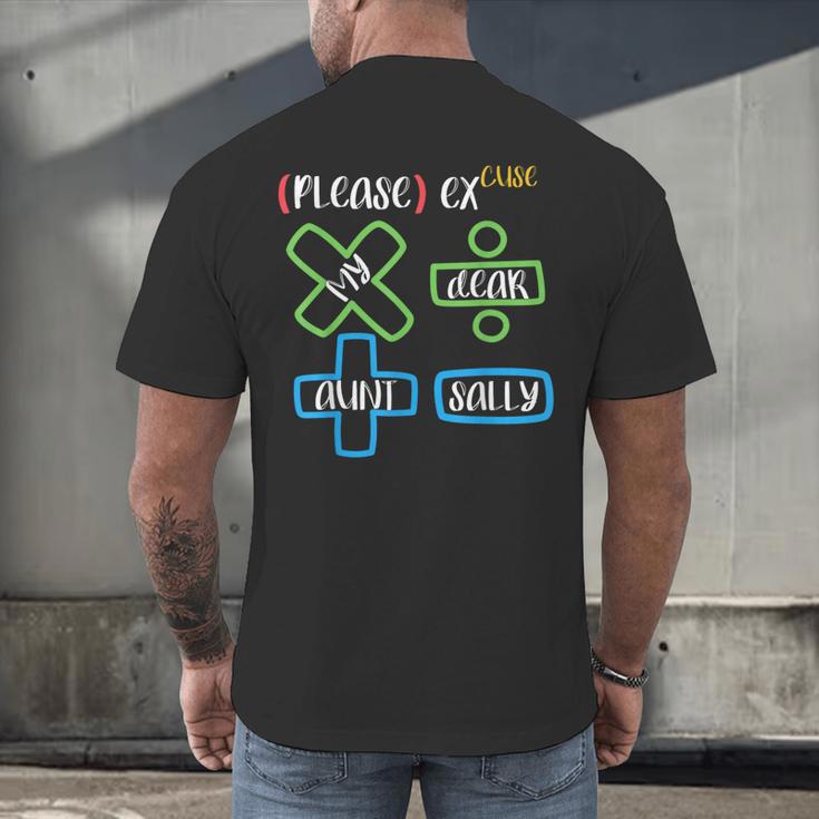 PEMDAS Please Excuse My Dear Aunt Sally Math Teacher Men's Back Print T-Shirt, gift for family, gift for coworker PEMDAS Please Excuse My Dear Aunt Sally Math Teacher Men's Back Print T-Shirt, gift for family, gift for coworker
