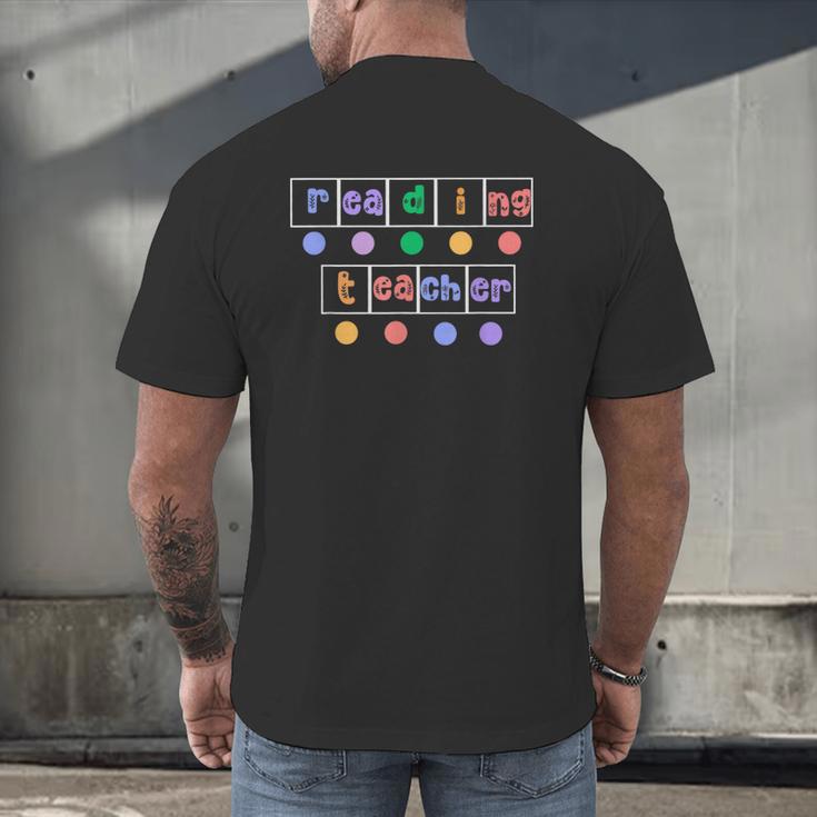 Phonics Reading Teacher Science Of Reading Literacy Coach Men's Back Print T-Shirt, gift for family, gift for coworker