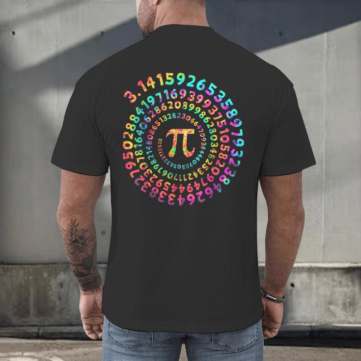 Pi Day Math Teacher Tie Dye Spiral Pi 314 Pi Day Men's Back Print T-Shirt, gift for family, gift for coworker Pi Day Math Teacher Tie Dye Spiral Pi 314 Pi Day Men's Back Print T-Shirt, gift for family, gift for coworker