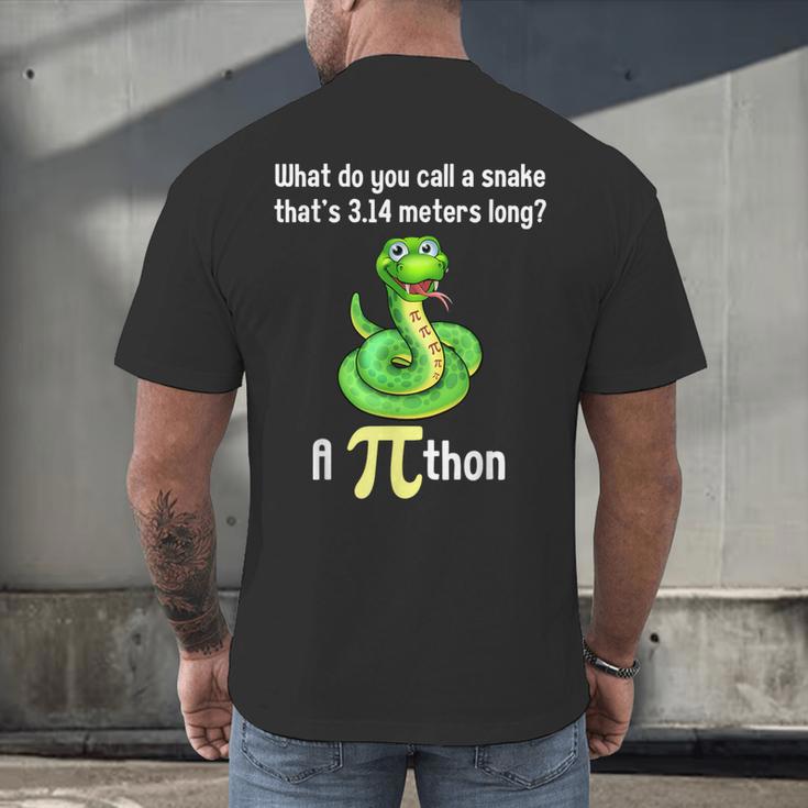 Pi Day Puns Pithon Math Teacher Jokes Women Men Kids Men's Back Print T-Shirt, gift for family, gift for coworker Pi Day Puns Pithon Math Teacher Jokes Women Men Kids Men's Back Print T-Shirt, gift for family, gift for coworker