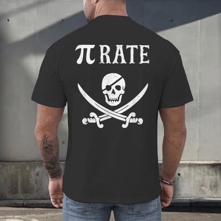 Pi Day Pi Rate Pirate For Teachers Men's Back Print T-Shirt, gift for family, gift for coworker
