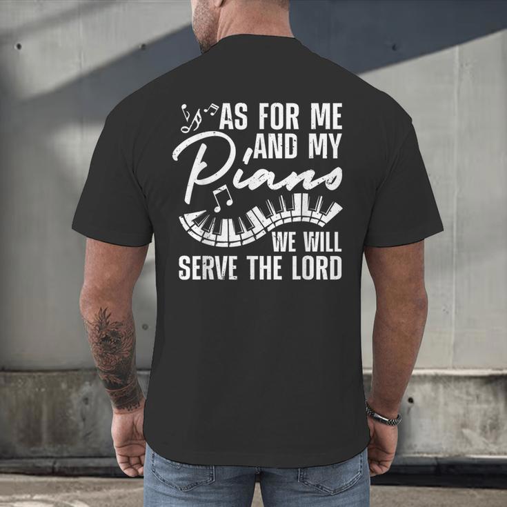 Piano Player Art For Men Women Pianist Piano Teacher Men's Back Print T-Shirt, gift for family, gift for coworker