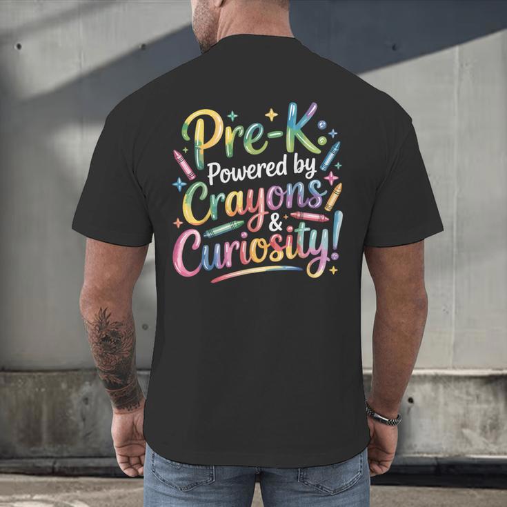 Pre-K Crayons & Curiosity Preschool Teachers Life Tie Dye Men's Back Print T-Shirt, gift for family, gift for coworker Pre-K Crayons & Curiosity Preschool Teachers Life Tie Dye Men's Back Print T-Shirt, gift for family, gift for coworker