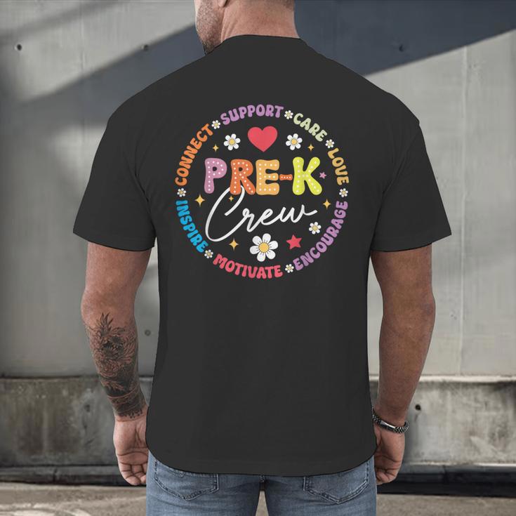Pre-K Crew 1st Day Of School Preschool Teacher Men's Back Print T-Shirt, gift for family, gift for coworker Pre-K Crew 1st Day Of School Preschool Teacher Men's Back Print T-Shirt, gift for family, gift for coworker