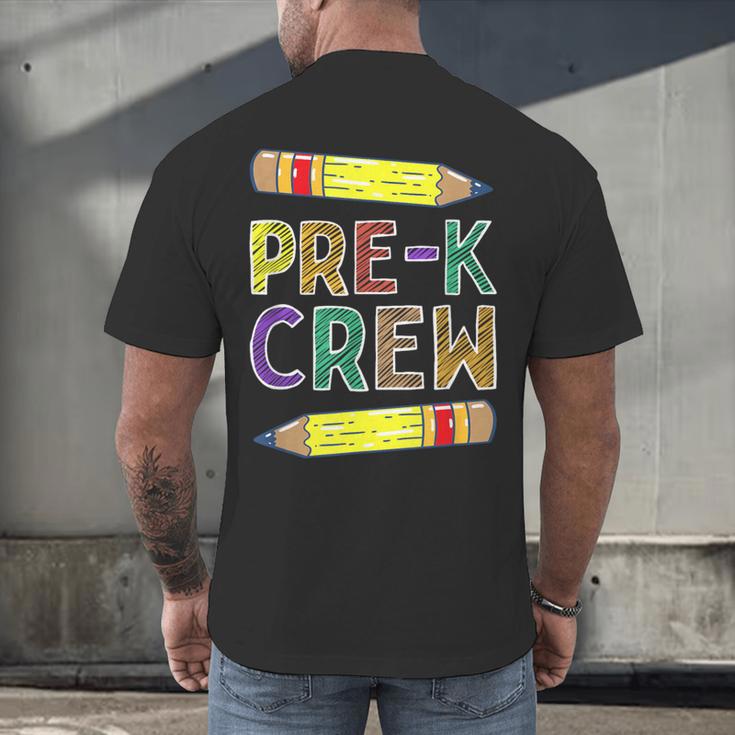 Pre-K Crew PreK Teachers Back To School Men's Back Print T-Shirt, gift for family, gift for coworker Pre-K Crew PreK Teachers Back To School Men's Back Print T-Shirt, gift for family, gift for coworker