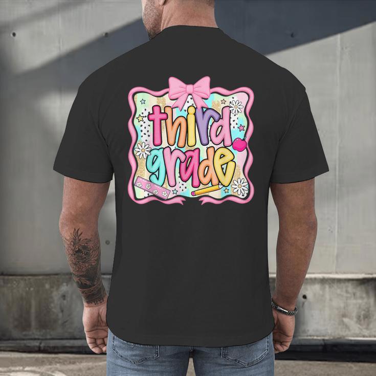 Preppy Third Grade Back To School Teacher Girl Kid Men's Back Print T-Shirt, gift for family, gift for coworker Preppy Third Grade Back To School Teacher Girl Kid Men's Back Print T-Shirt, gift for family, gift for coworker