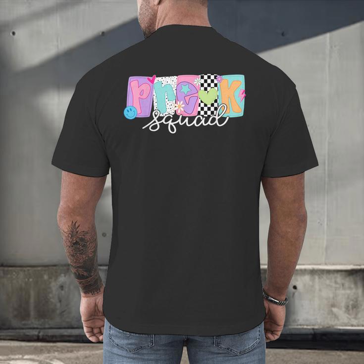 Preschool Squad Team Pre-K Crew Back To School Teacher Men's Back Print T-Shirt, gift for family, gift for coworker Preschool Squad Team Pre-K Crew Back To School Teacher Men's Back Print T-Shirt, gift for family, gift for coworker