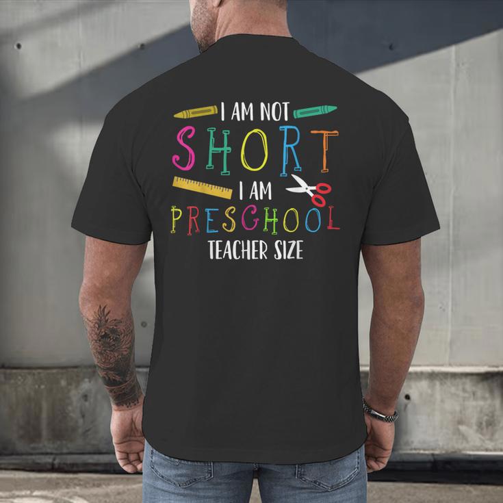 Preschool Teacher Short Pre-K Teacher Men's Back Print T-Shirt, gift for family, gift for coworker Preschool Teacher Short Pre-K Teacher Men's Back Print T-Shirt, gift for family, gift for coworker