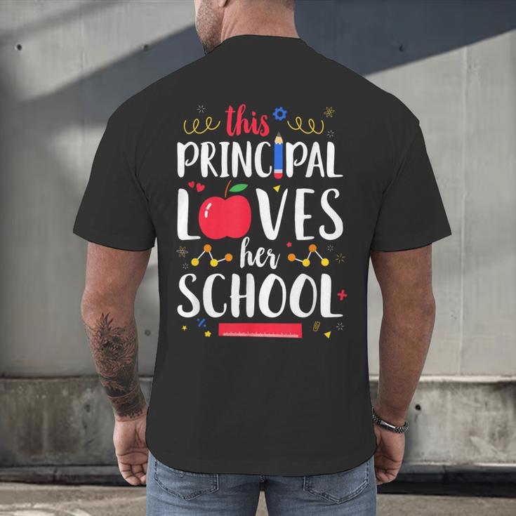 This Principal Loves Her School Teacher Appreciation Men's Back Print T-Shirt, gift for family, gift for coworker This Principal Loves Her School Teacher Appreciation Men's Back Print T-Shirt, gift for family, gift for coworker