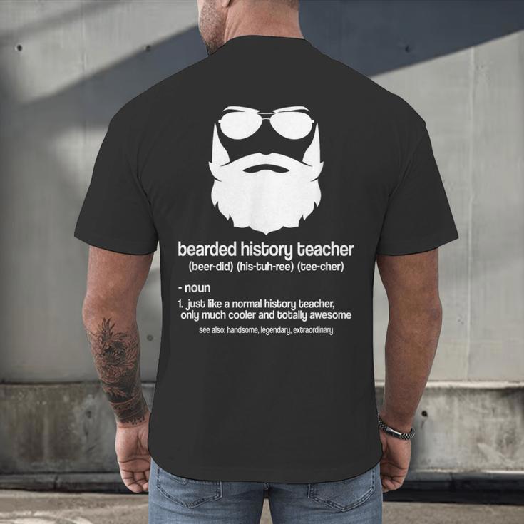 Professor Ancient Teaching Education Bearded History Teacher Men's Back Print T-Shirt, gift for family, gift for coworker