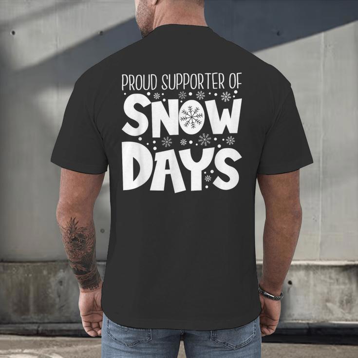 Proud Supporter Of Snow Days Teacher Christmas Men Women Men's Back Print T-Shirt, gift for family, gift for coworker