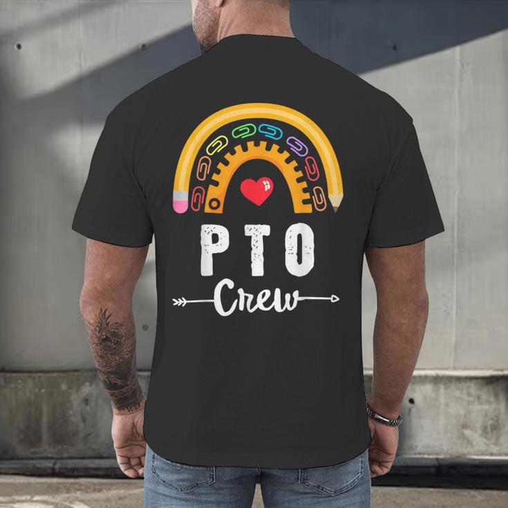 PTO Crew Parent School Volunteer Board Mom Parent Teacher Men's Back Print T-Shirt, gift for family, gift for coworker PTO Crew Parent School Volunteer Board Mom Parent Teacher Men's Back Print T-Shirt, gift for family, gift for coworker