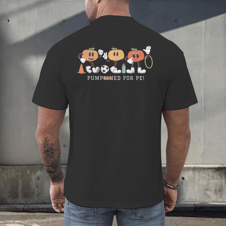 Pumpkin PE Teacher Team Physical Education Autumn Fall Men's Back Print T-Shirt, gift for family, gift for coworker