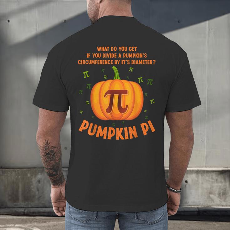 Pumpkin Pie Pi Math Teacher Shirt Halloween Men Adult Men's Back Print T-Shirt, gift for family, gift for coworker